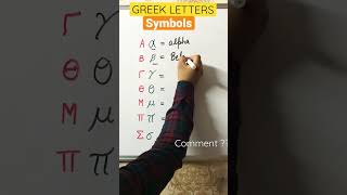 😲GREEK LETTERS/Alphabets & symbols🤩