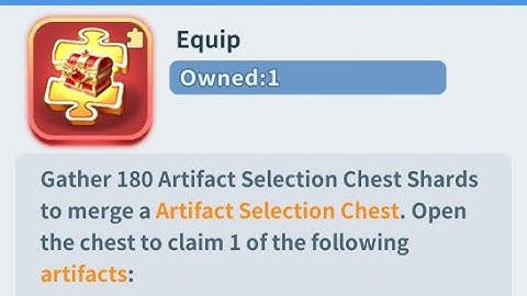 Artifact Selection Chest 180 Shard