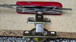 How to repair a hinge with a Victorinox knife, glue and ear peg,