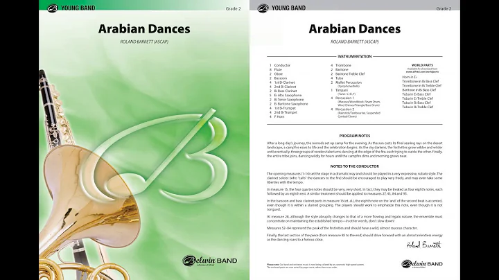 Arabian Dances, by Roland Barrett  Score & Sound