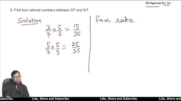 find four Rational Numbers between 3/7 and 5/7