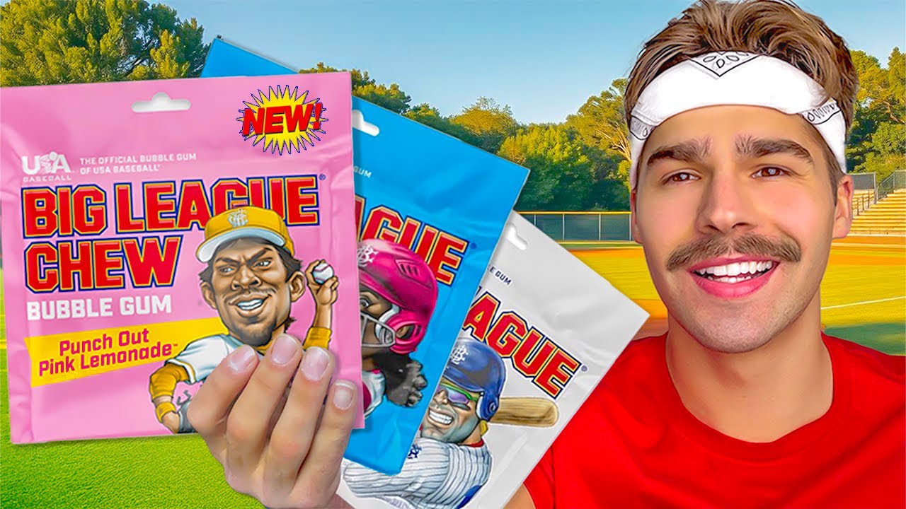 Baseball Player Tries EVERY Big League Chew Flavor