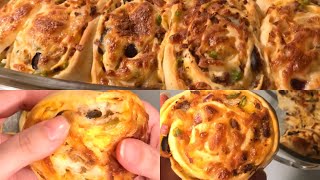 طريقه عمل البيتزا رول بأروع عجينة , سهلة و بسيطة | how to make pizza rolls