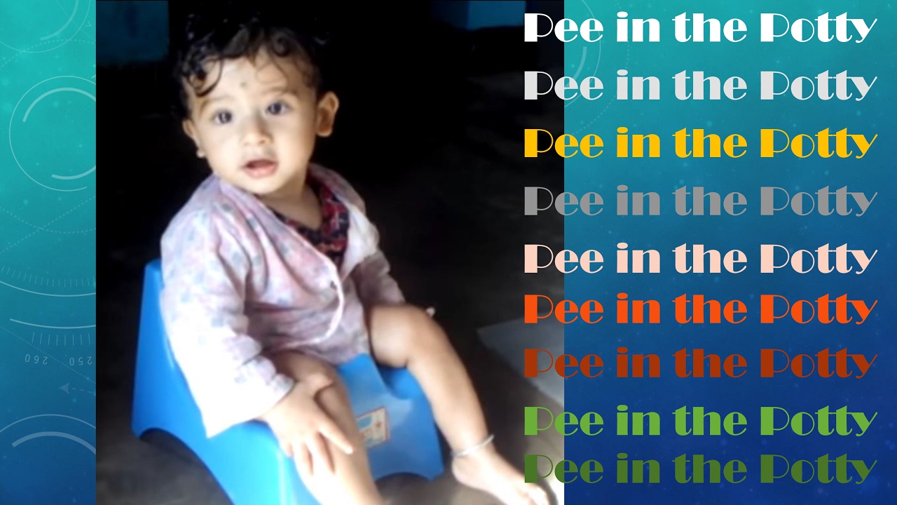 Cute baby girl Tresa learning to Pee in the potty YouTube