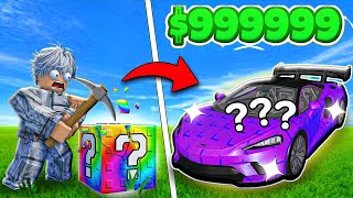 I BREAK All LUCKY BLOCKS For SUPER CAR In Roblox || English screenshot 4