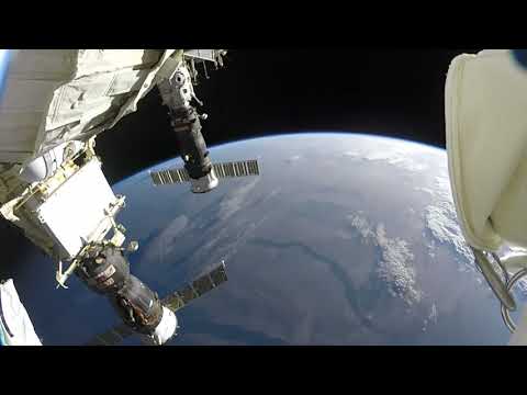 NASA Astronauts Space Walk Outside the ISS