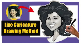 Live Caricature Drawing Method : Marissa Tomei