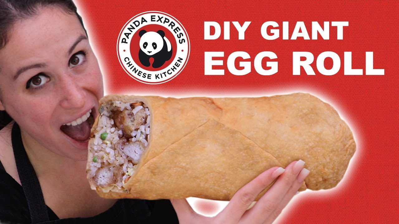 DIY Giant Panda Express EGG ROLL Competition | HellthyJunkFood