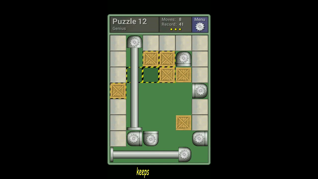 Pushing Machine (Genius) Level Puzzle 12 - Perfect Solution