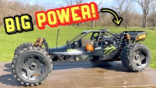 Hpi Baja 5B - FIRST BASH with MORE POWER!!