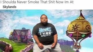 I Shoulda Never Smoke That Shit Now I m At Skylands