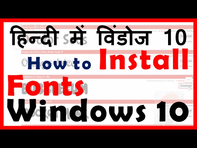 Download Hindi Fonts For Windows 10
