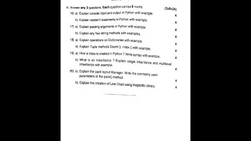 Python programming (NEP) 4th semester  BCA 2023 #question paper #BCA #bangalore north university