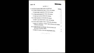 Python programming (NEP) 4th semester  BCA 2023 #question paper #BCA #bangalore north university