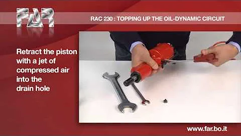 Oil refilling for blind rivet tools RAC230