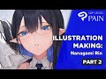 Illustration making nanagami rin  base shadows  rendering