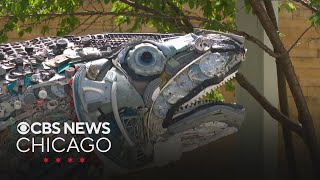 Art exhibit uses trash from beaches to teach about plastic pollution in the ocean