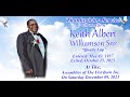 Keith albert williamson snr funeral service
