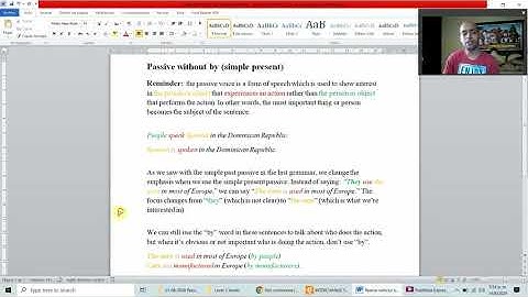 Passive without by simple present