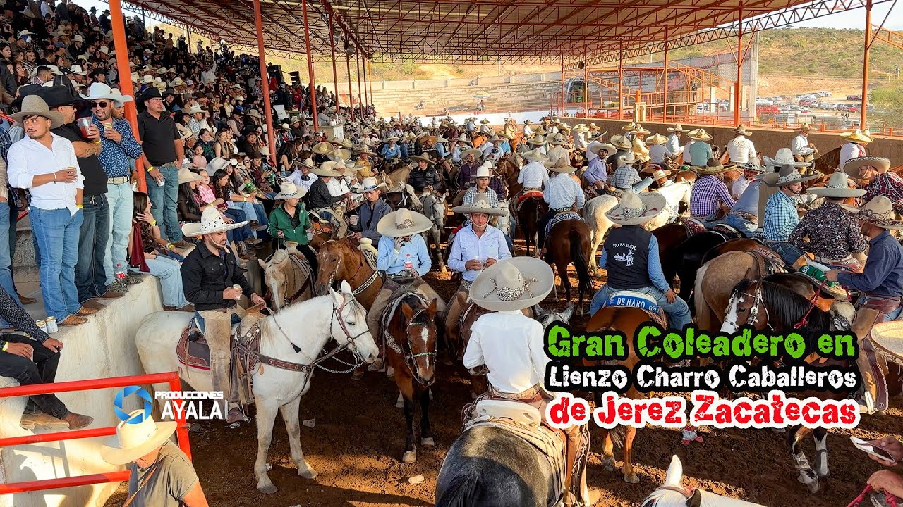 GRAN COLEADERO EN LIENZO CHARRO  LOS CABALLEROS DE JEREZ ZACATECAS 01 DE ENERO 2026