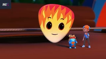 berkemah seru dengan api unggun | bermain gitar | blippi kartun bahasa indonesia