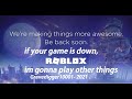 Playing &quot;Bloxels&quot; because Roblox is STILL down