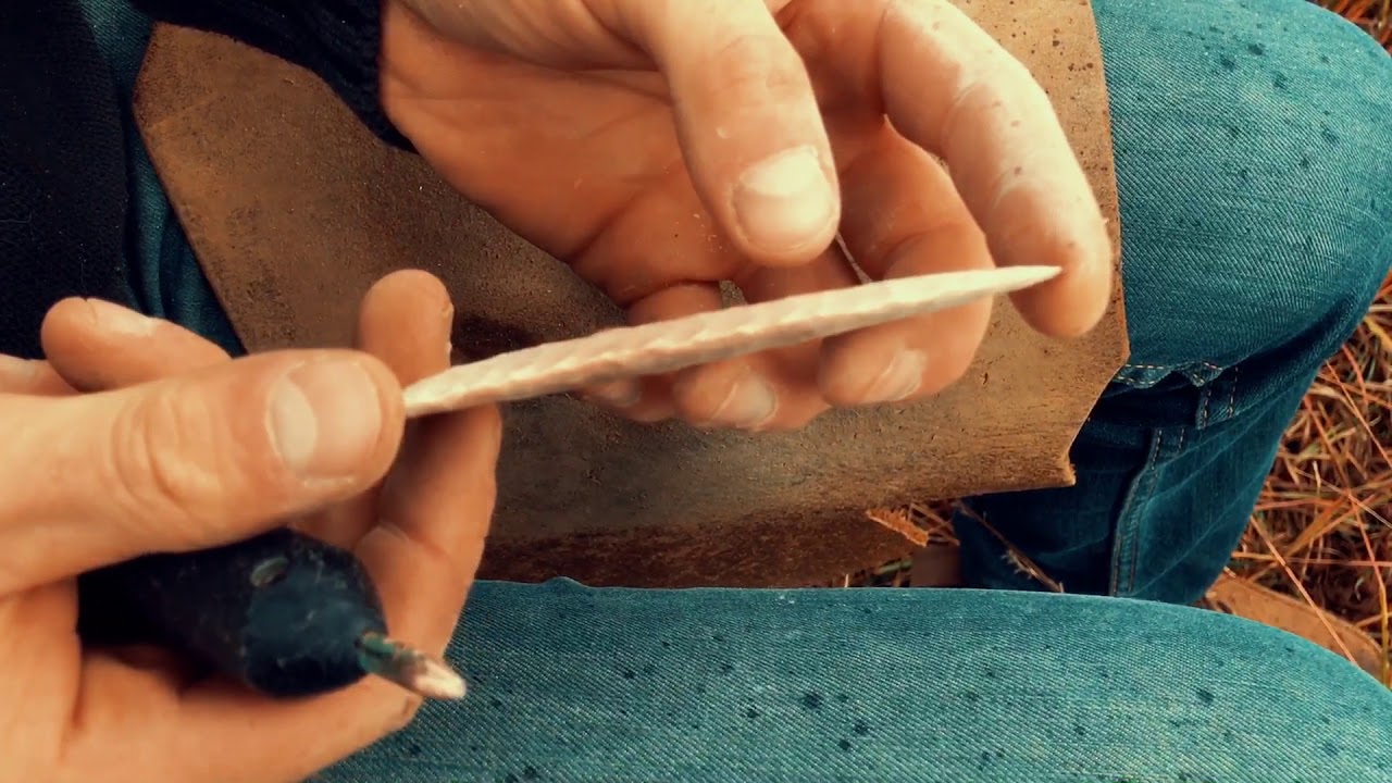 Flint Knapping with Douglas Alcorn II Burlington chert dalton