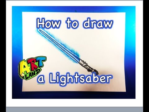 How to draw a Lightsaber - YouTube