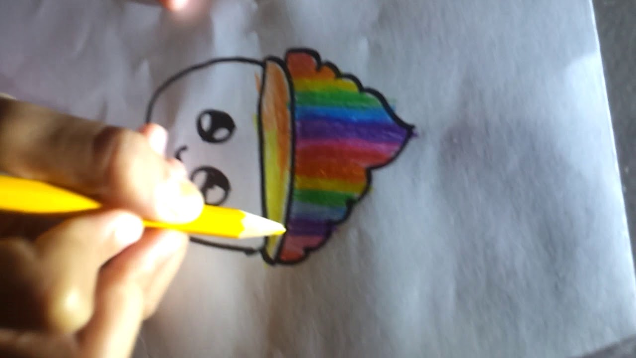 Cara Menggambar Rainbow Cupcake Cara Menggambar Rainbow Cupcake