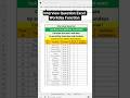 Excel Interview Question | Workday Function #excel  #exceltips #exceltricks #education #shorts