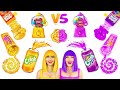 PURPLE Food vs GOLD Food | One Color Food Challenge for 24 Hours by RATATA BOOM