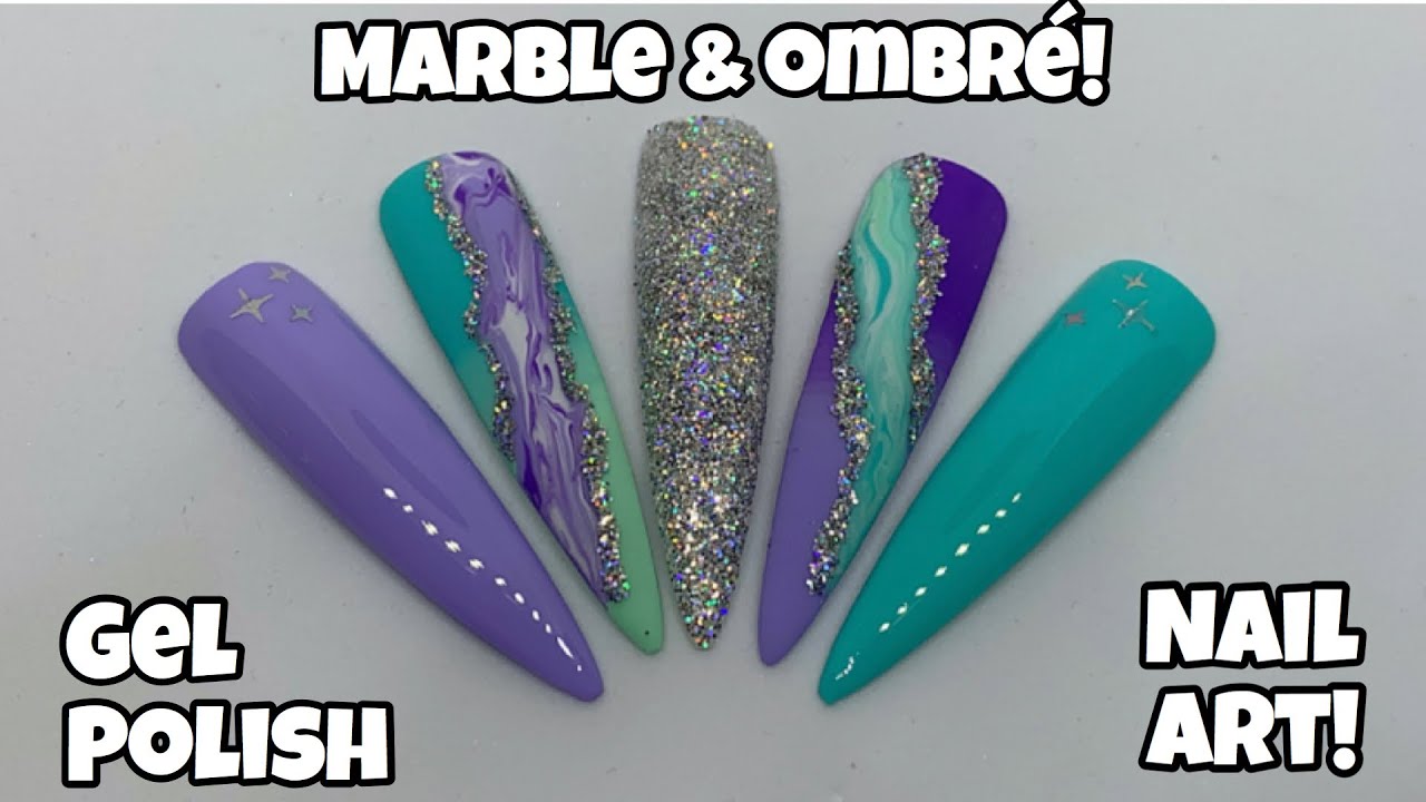 Gel Polish Marble Ombre | Nail Sugar | Nailchemy - YouTube