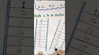 Write 1 to 20 number /counting numbers/math worksheet for lkg students.