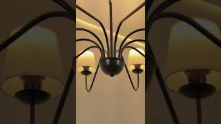 Pendente Versalhes Tocheiro 10 Braços Preto #iluminacaodecorativa #interiordesign #decoracaocriativa