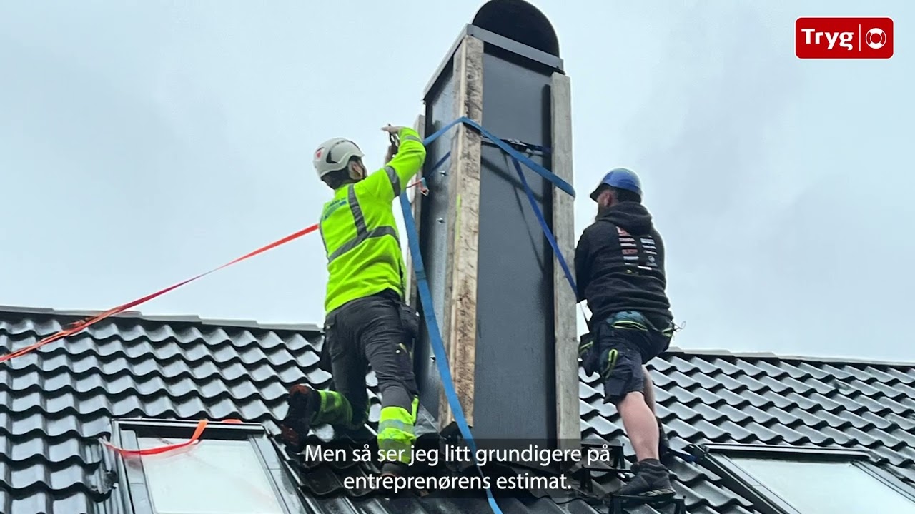 Jan Helge Støve opplevde at pipen ble ødelagt under stormen "Amy".