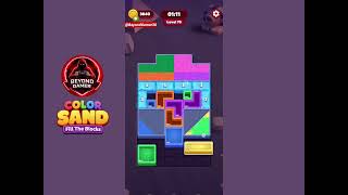 Color Sand: Fill The Blocks Level 75 Gameplay Solution