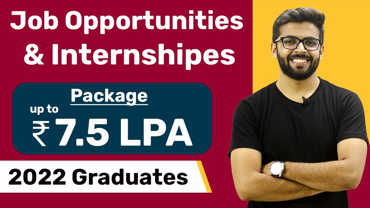 Job Opportunities Package Upto 7 5 Lpa 2022 Graduates Latest Job Notification 2021 Youtube 2022 Sanderson Graduation Youtube