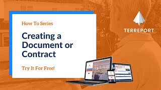 Creating a Document or Contract