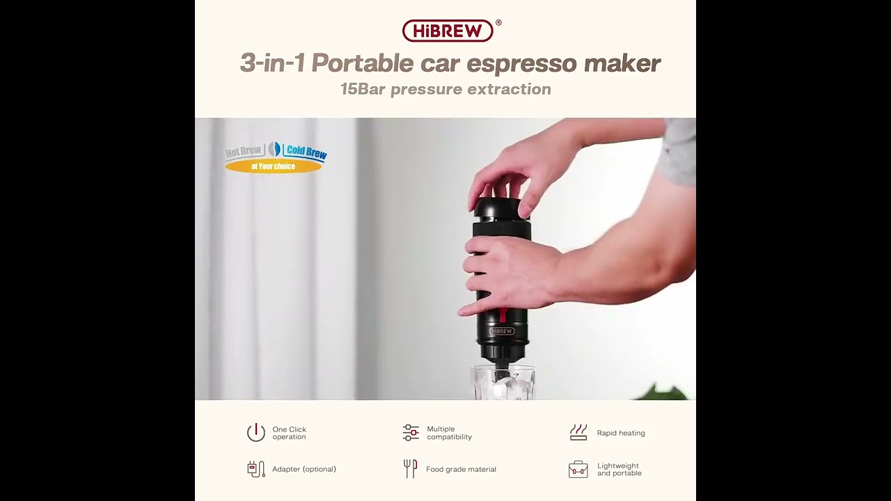 Hibrew Portable Coffee Machine For Car & Home YouTube