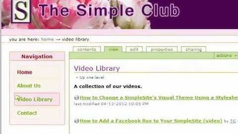 Add a Video to your SimpleSite Without Embedding - How To