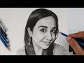 DRAWING PRAJAKTA KOLI @MostlySane || Realistic Pencil Drawing