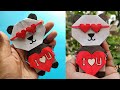 Best and Cute Valentine&#39;s gift for your love ones || Origami Panda with Heart glasses ❤️