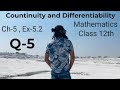 MATHEMATICS Class 12th NCERT Ch-5 Ex-5.2 Q5 Continuity and Differentiability