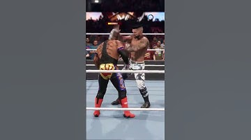 Corey graves hits lumbar check to rey mysterio in wwe2k22 #wwe #wwe2k22 #shorts #coreygraves