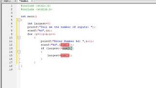 Find the Largest Number Using C Arrays