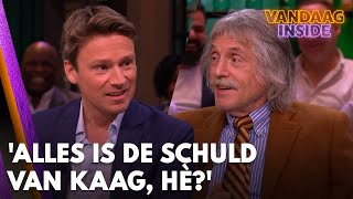 Sander tegen Johan: 'Alles is de schuld van Kaag, hè?' | VANDAAG INSIDE