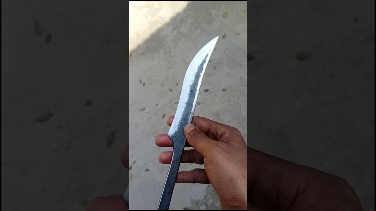 Sharp knife making from scrap metal 
