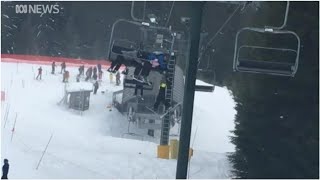 Cheers and high fives after quick-thinking teens rescue boy dangling from ski lift