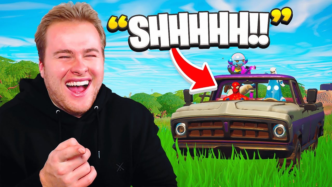 MEERIJDEN ZONDER DAT HIJ HET DOOR HEEFT.. 😂 (Fortnite Battle Royale)