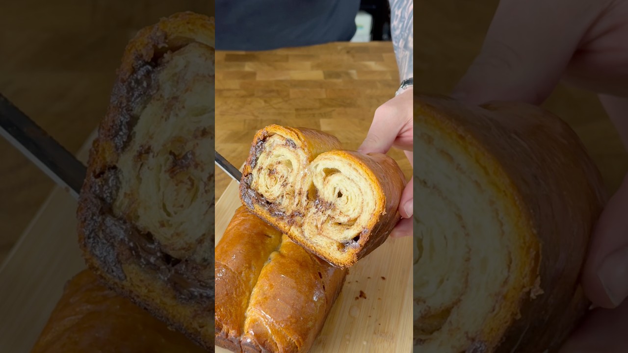 You have to Make this CINNAMON CHOCOLATE bread! #shorts